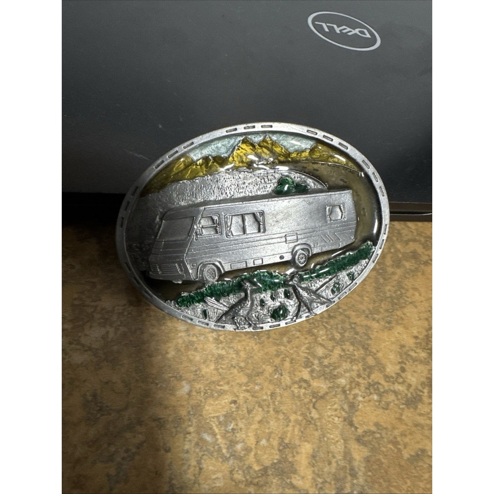 RV Belt Buckle Pewter Buckles Of America